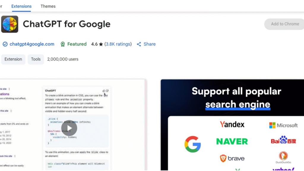 ChatGPT for Google