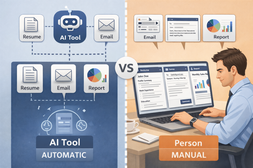 Comparison of AI tools for beginners vs traditional software