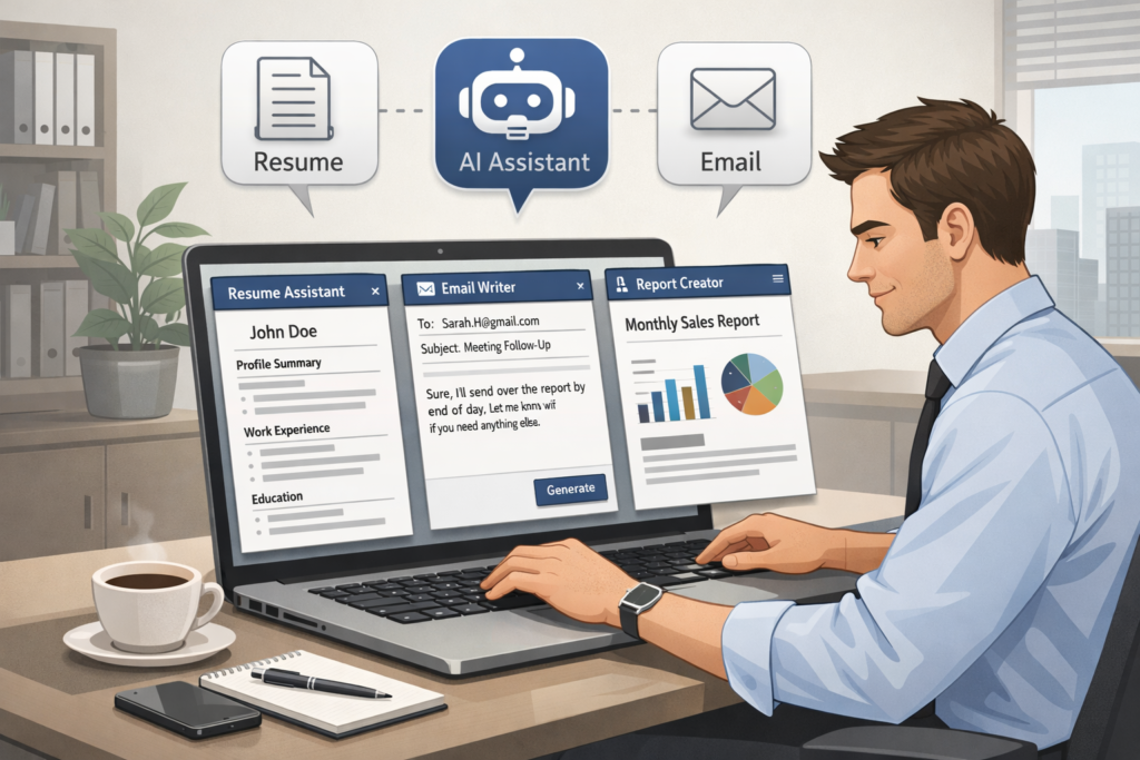 AI tools for beginners helping with work and career tasks