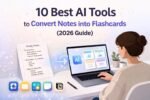 AI tools converting notes into flashcards for studying