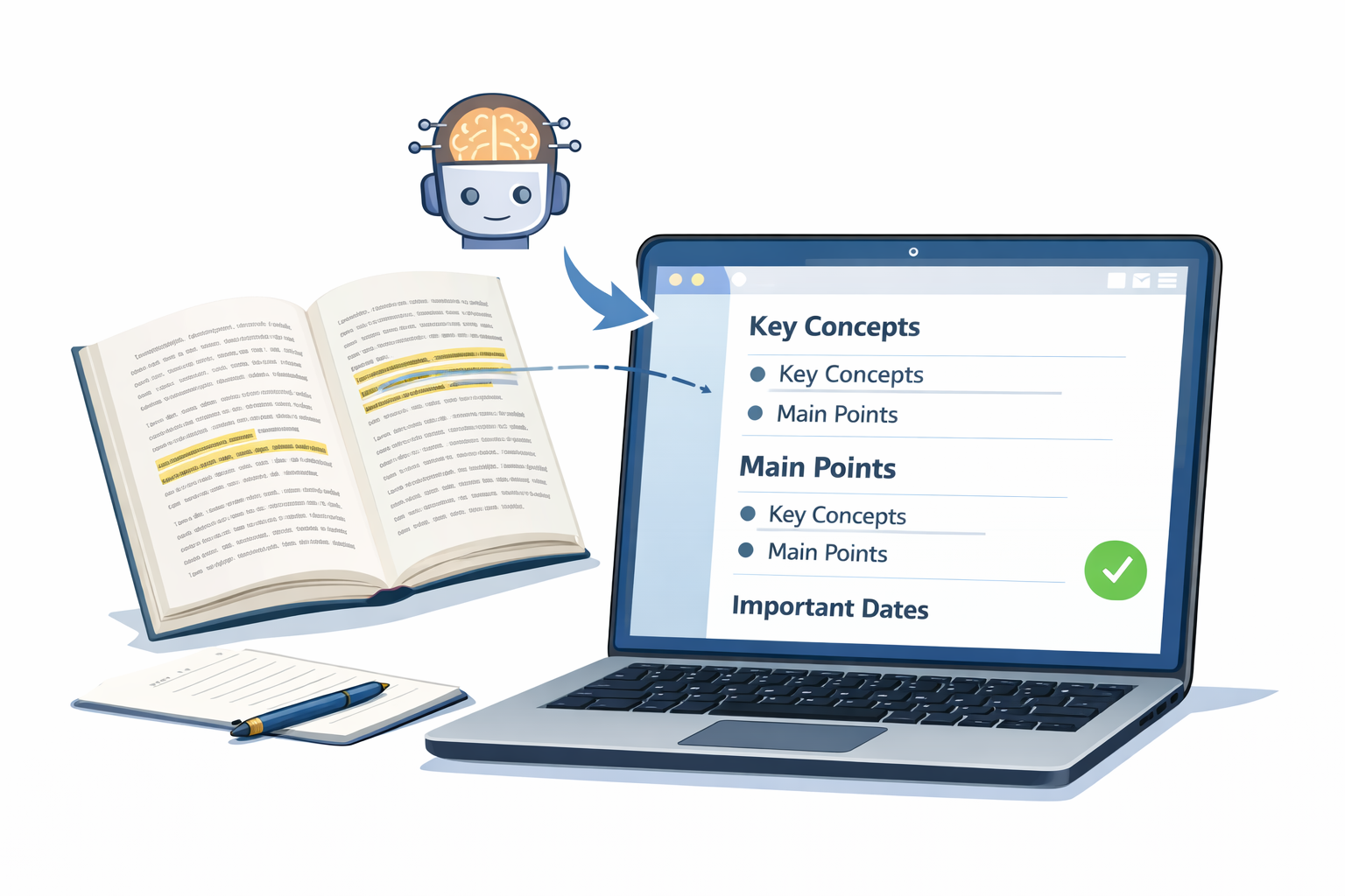 ai tools that turn text into study notes